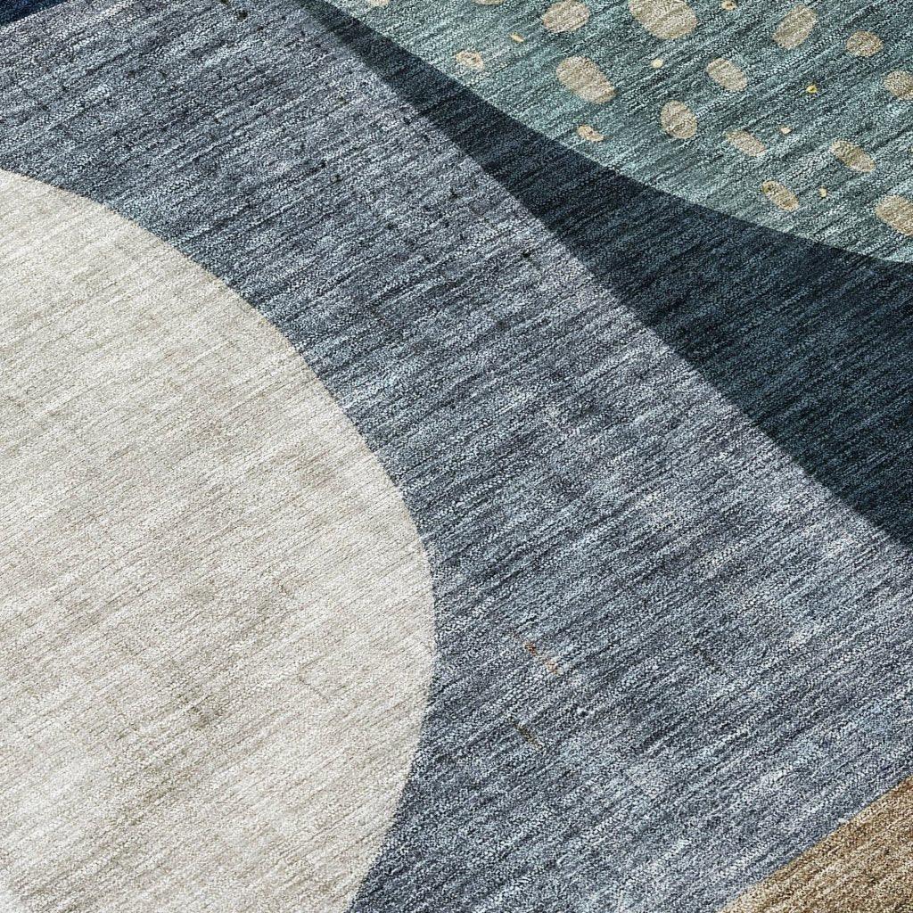 LOOMLAN Rugs Seraphine Blue Washable Indoor-Outdoor Rug