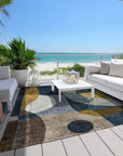 LOOMLAN Rugs Seraphine Blue Washable Indoor-Outdoor Rug
