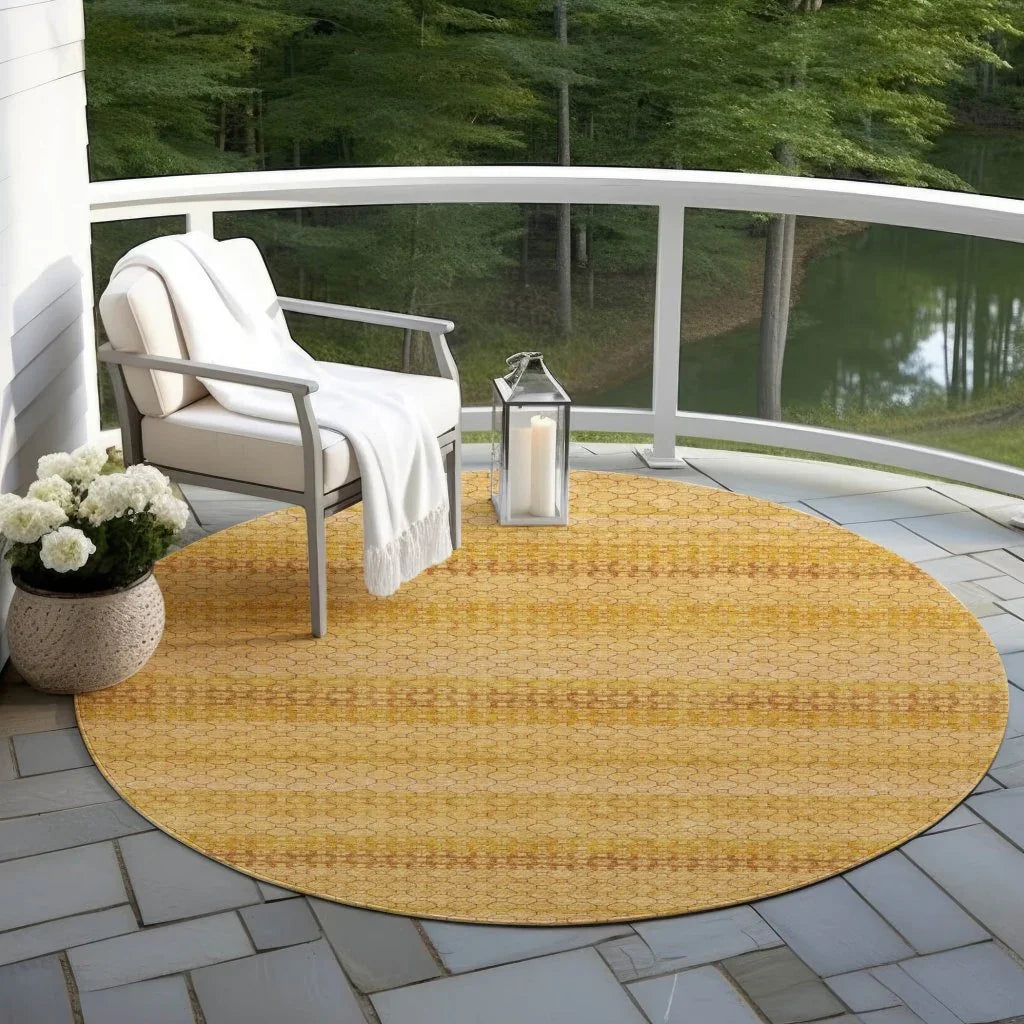 LOOMLAN Rugs Serenith Gold Washable Indoor-Outdoor Rug