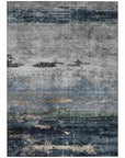 LOOMLAN Rugs Shafira Blue Washable Indoor-Outdoor Rug