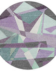 LOOMLAN Rugs Shapevia Purple Washable Indoor-Outdoor Rug