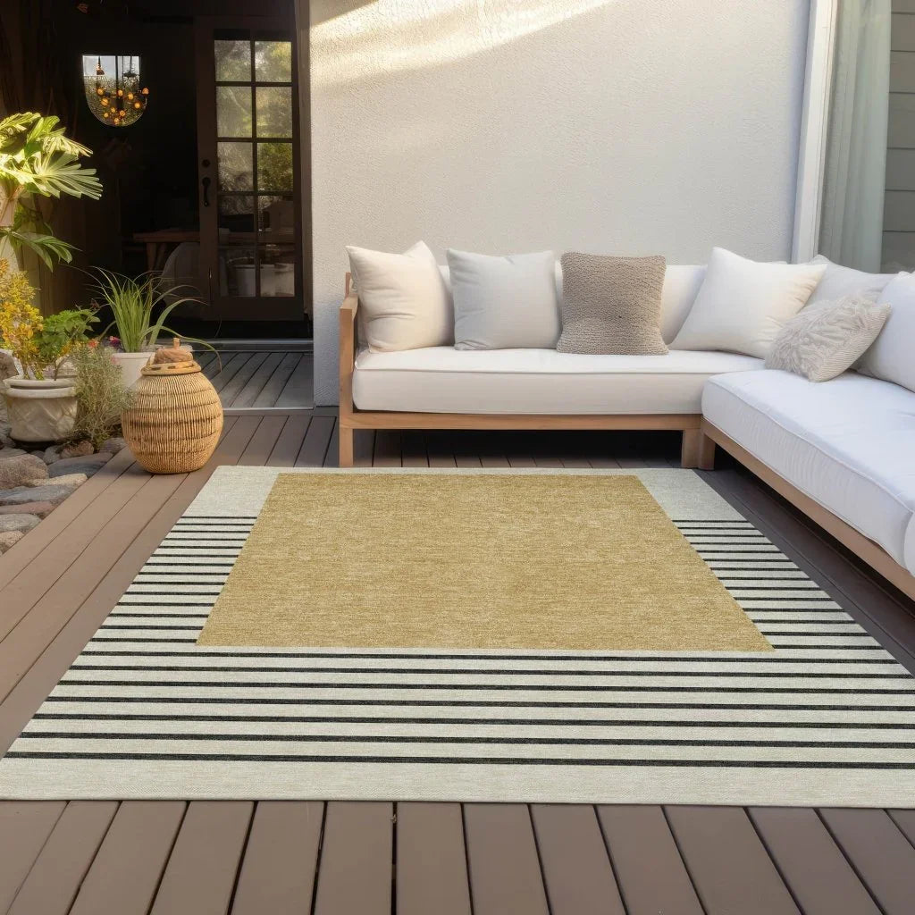 LOOMLAN Rugs Sienna Gold Washable Indoor-Outdoor Rug