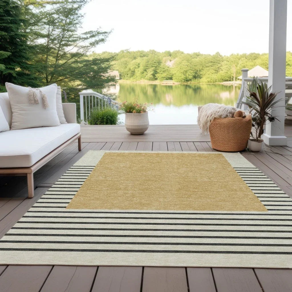 LOOMLAN Rugs Sienna Gold Washable Indoor-Outdoor Rug