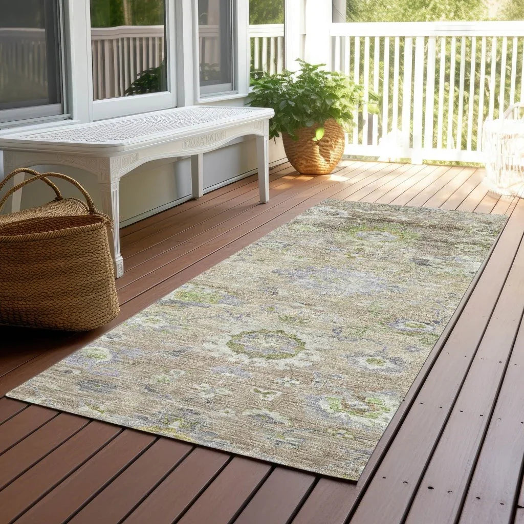 LOOMLAN Rugs Sofia Beige Washable Indoor-Outdoor Rug