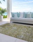 LOOMLAN Rugs Sofia Brown Washable Indoor-Outdoor Rug