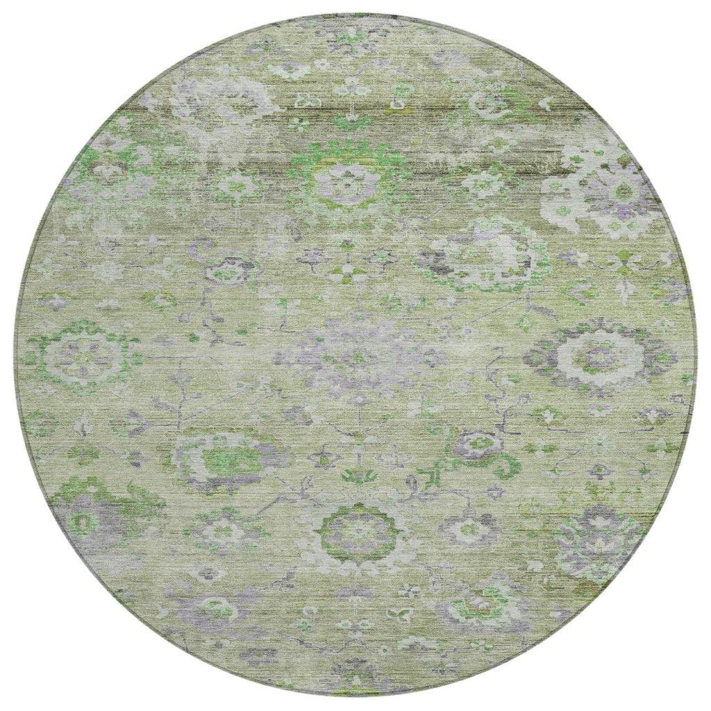 LOOMLAN Rugs Sofia Green Washable Indoor-Outdoor Rug