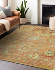 LOOMLAN Rugs Sofia Orange Washable Indoor-Outdoor Rug