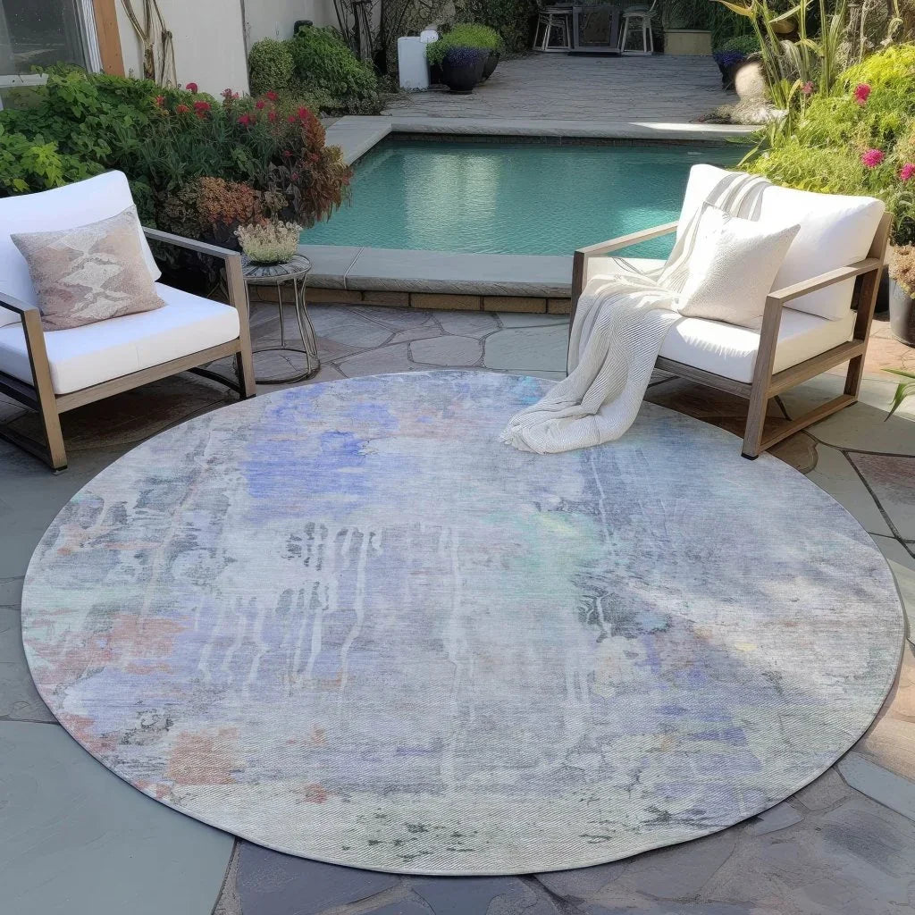 LOOMLAN Rugs Sofina Purple Washable Indoor-Outdoor Rug
