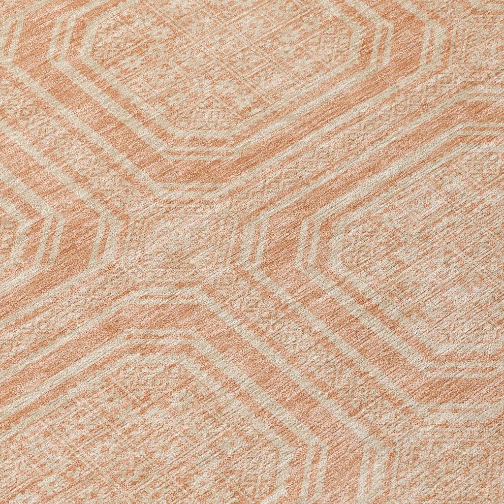 LOOMLAN Rugs Solandra Orange Washable Indoor-Outdoor Rug