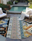 LOOMLAN Rugs Solara Black Washable Indoor-Outdoor Rug