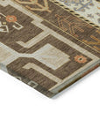 LOOMLAN Rugs Solara Brown Washable Indoor-Outdoor Rug