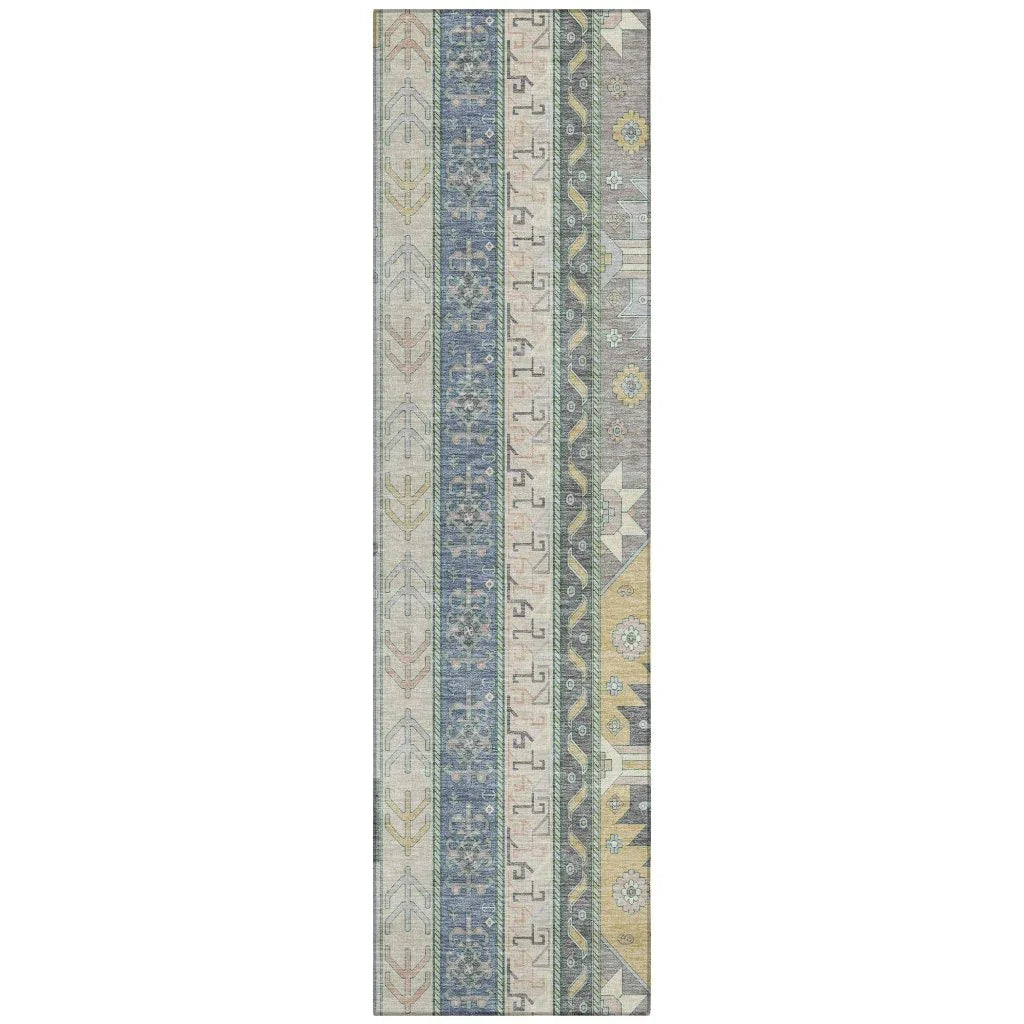 LOOMLAN Rugs Solara Gray Washable Indoor-Outdoor Rug