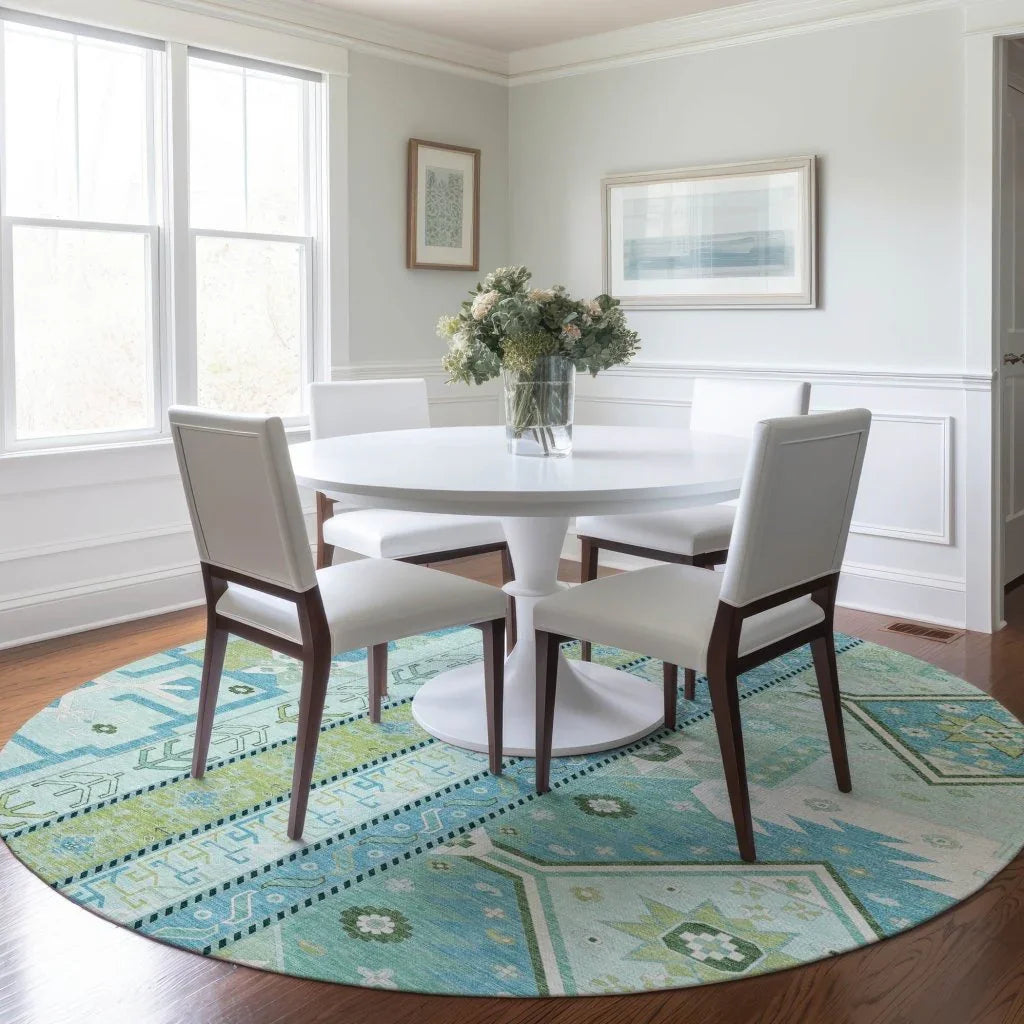 LOOMLAN Rugs Solara Green Washable Indoor-Outdoor Rug