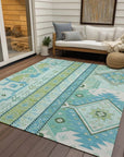 LOOMLAN Rugs Solara Green Washable Indoor-Outdoor Rug