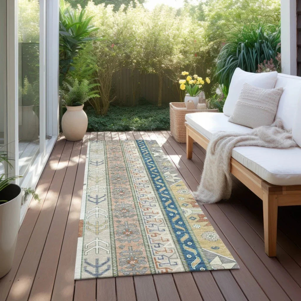 LOOMLAN Rugs Solara Ivory Washable Indoor-Outdoor Rug