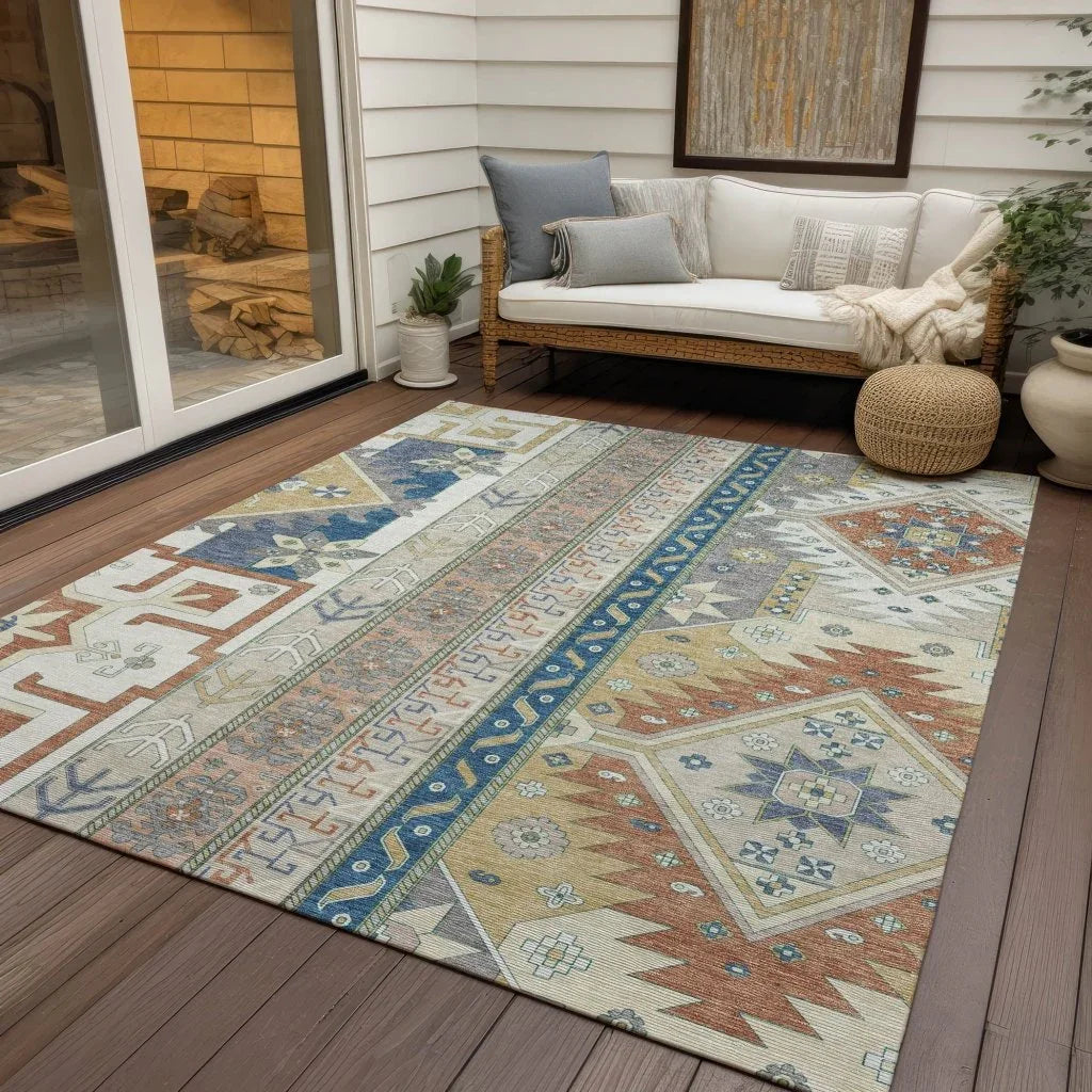 LOOMLAN Rugs Solara Ivory Washable Indoor-Outdoor Rug