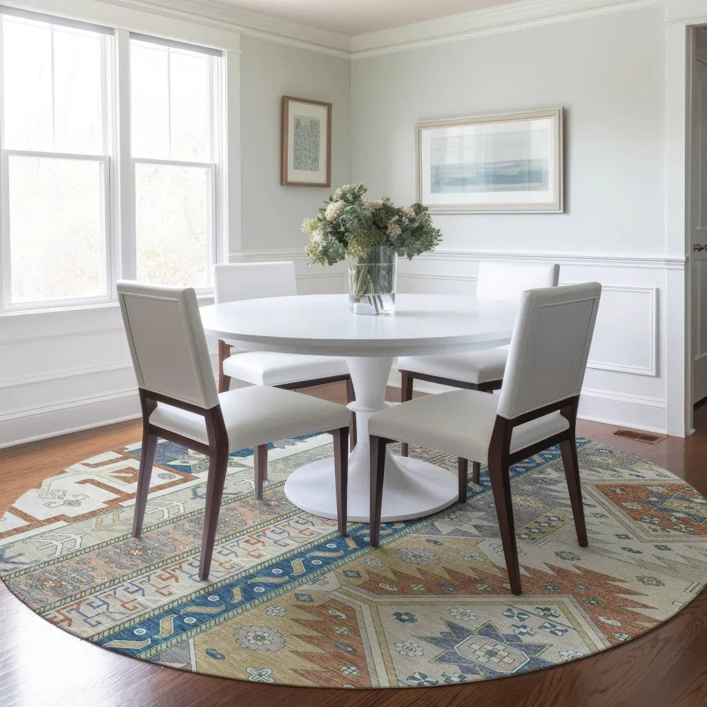 LOOMLAN Rugs Solara Ivory Washable Indoor-Outdoor Rug