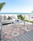 LOOMLAN Rugs Solara Pink Washable Indoor-Outdoor Rug