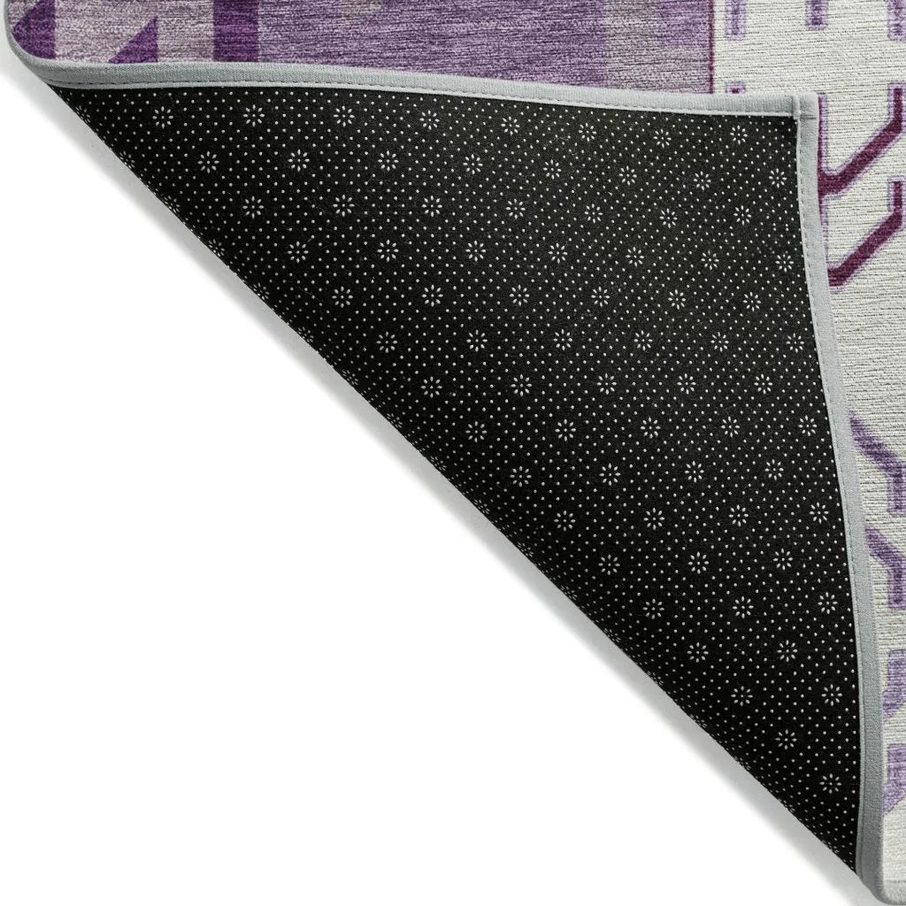 LOOMLAN Rugs Solara Purple Washable Indoor-Outdoor Rug