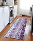LOOMLAN Rugs Solara Purple Washable Indoor-Outdoor Rug