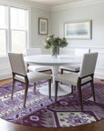LOOMLAN Rugs Solara Purple Washable Indoor-Outdoor Rug