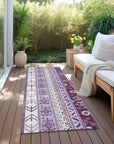 LOOMLAN Rugs Solara Purple Washable Indoor-Outdoor Rug