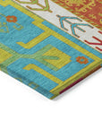 LOOMLAN Rugs Solara Teal Washable Indoor-Outdoor Rug