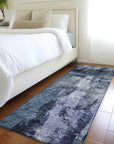 LOOMLAN Rugs Solayne Blue Washable Indoor-Outdoor Rug