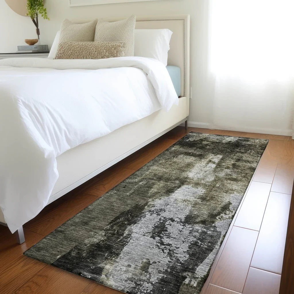 LOOMLAN Rugs Solayne Gray Washable Indoor-Outdoor Rug