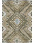 LOOMLAN Rugs Solene Brown Washable Indoor-Outdoor Rug