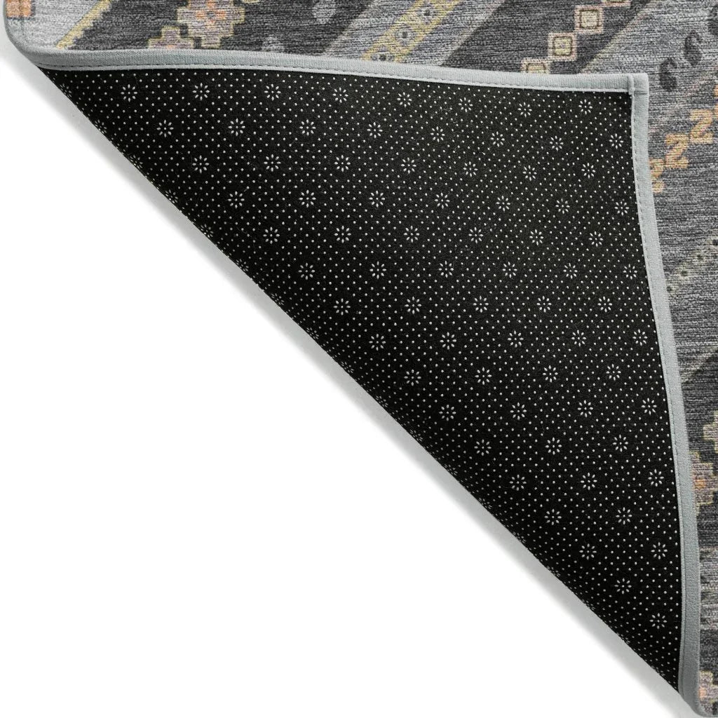 LOOMLAN Rugs Solene Gray Washable Indoor-Outdoor Rug