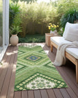 LOOMLAN Rugs Solene Green Washable Indoor-Outdoor Rug