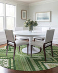 LOOMLAN Rugs Solene Green Washable Indoor-Outdoor Rug