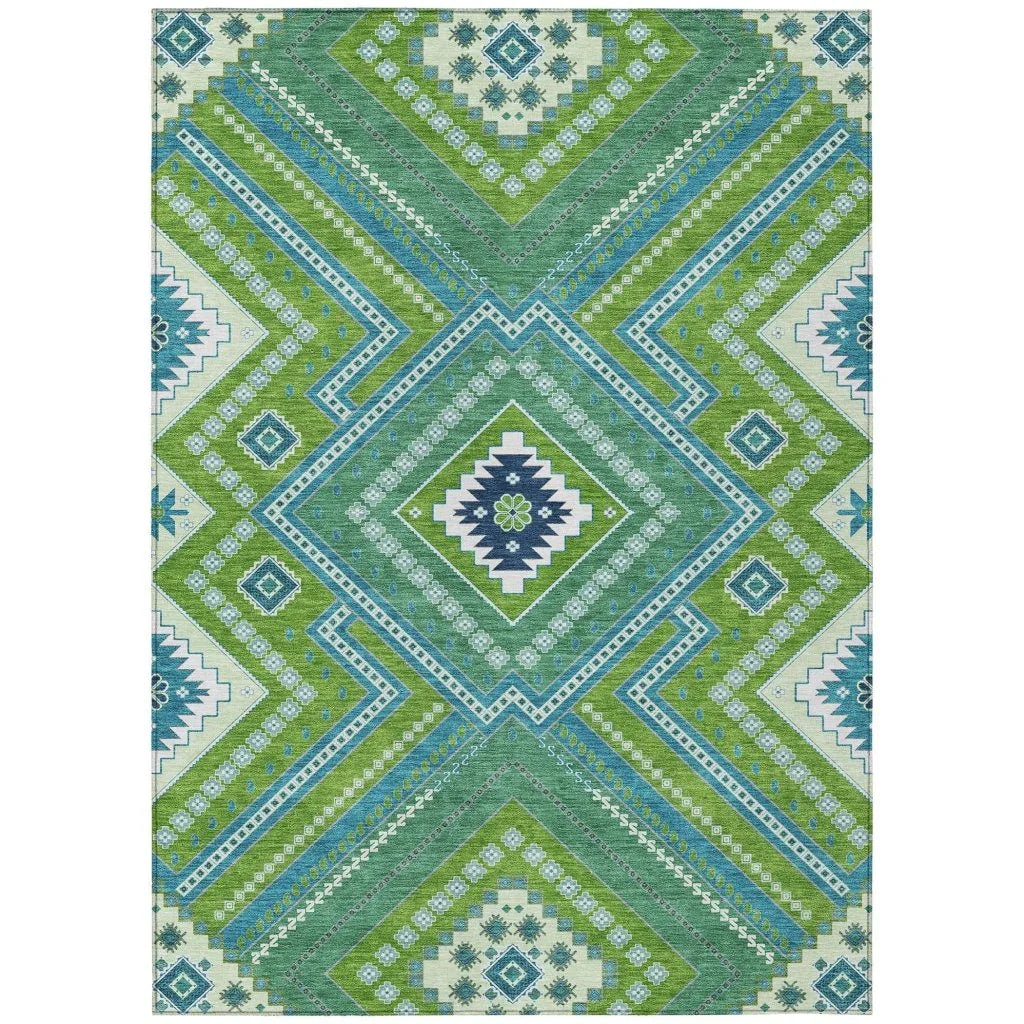 LOOMLAN Rugs Solene Lime Washable Indoor-Outdoor Rug