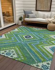 LOOMLAN Rugs Solene Lime Washable Indoor-Outdoor Rug