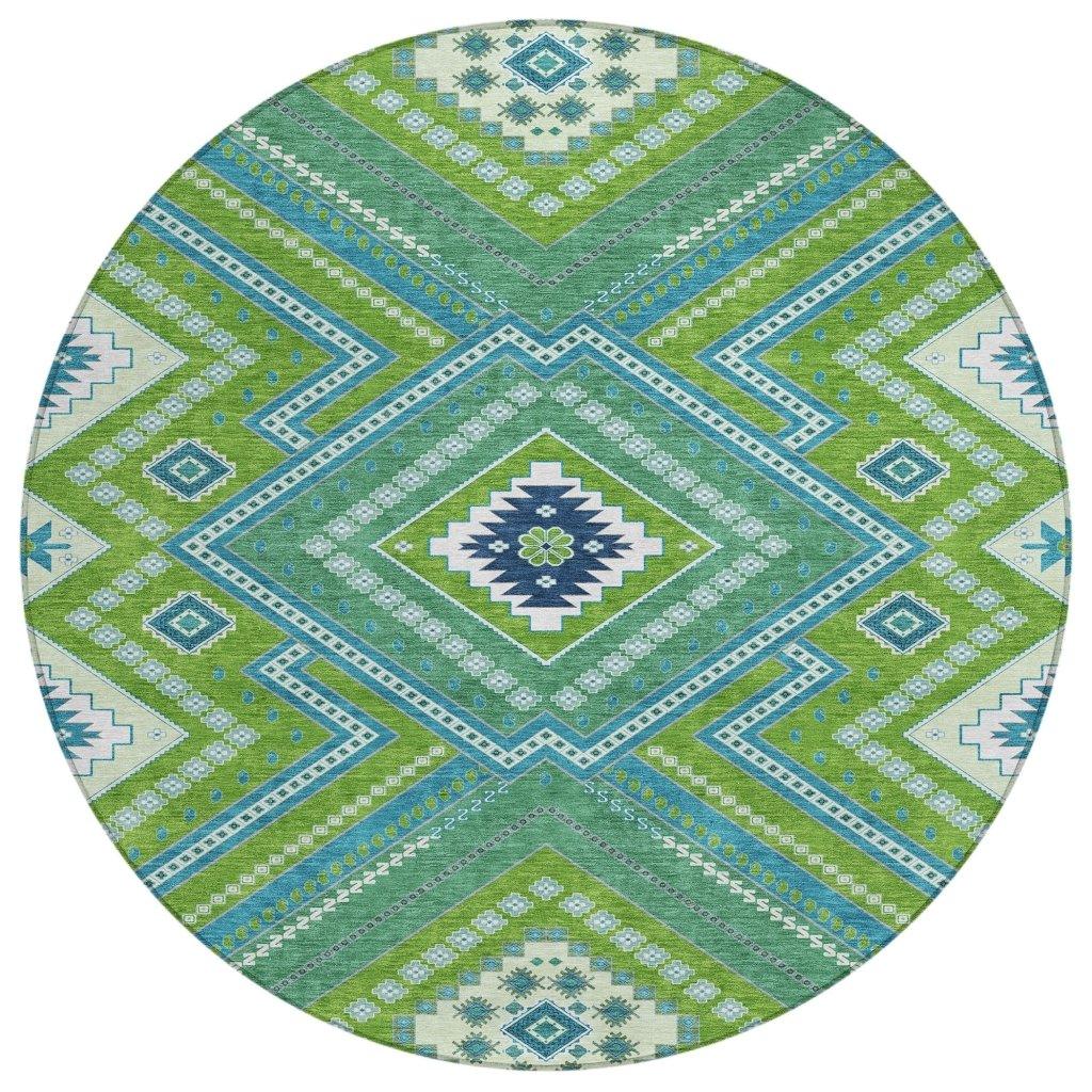 LOOMLAN Rugs Solene Lime Washable Indoor-Outdoor Rug
