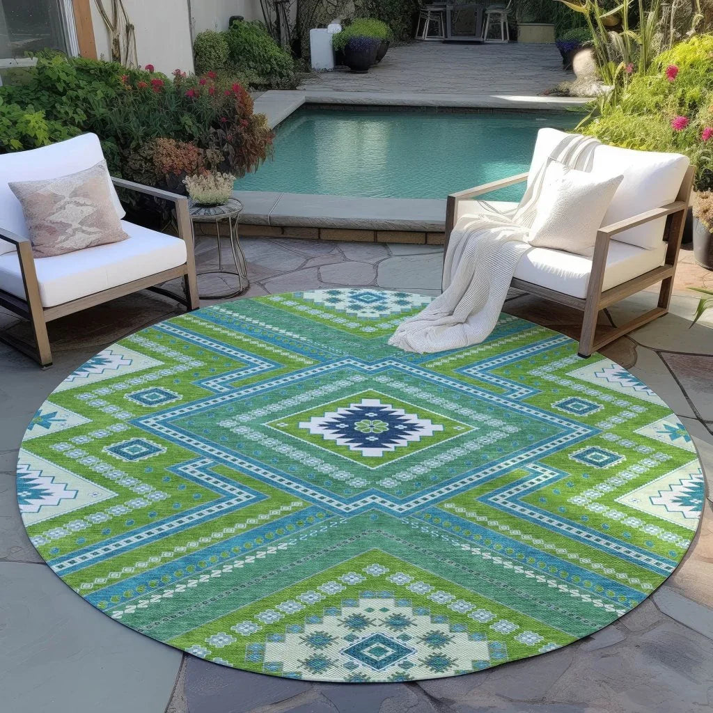 LOOMLAN Rugs Solene Lime Washable Indoor-Outdoor Rug