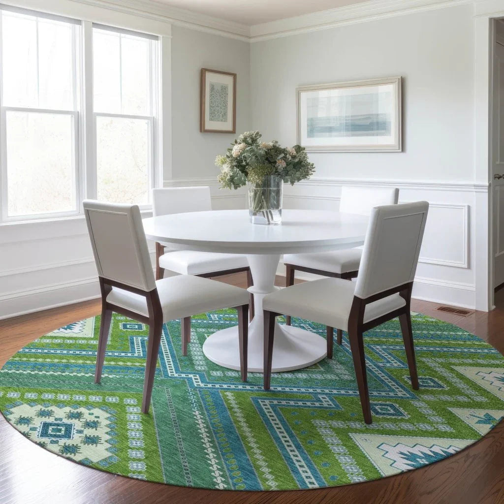 LOOMLAN Rugs Solene Lime Washable Indoor-Outdoor Rug