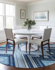 LOOMLAN Rugs Solene Navy Washable Indoor-Outdoor Rug