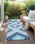 LOOMLAN Rugs Solene Navy Washable Indoor-Outdoor Rug