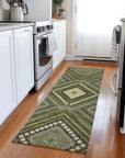 LOOMLAN Rugs Solene Olive Washable Indoor-Outdoor Rug