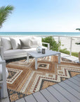 LOOMLAN Rugs Solene Orange Washable Indoor-Outdoor Rug