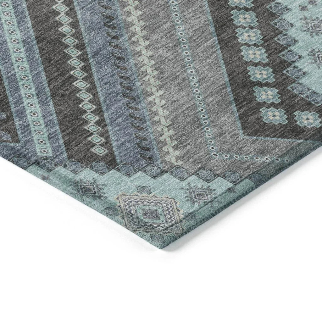 LOOMLAN Rugs Solene Pewter Washable Indoor-Outdoor Rug
