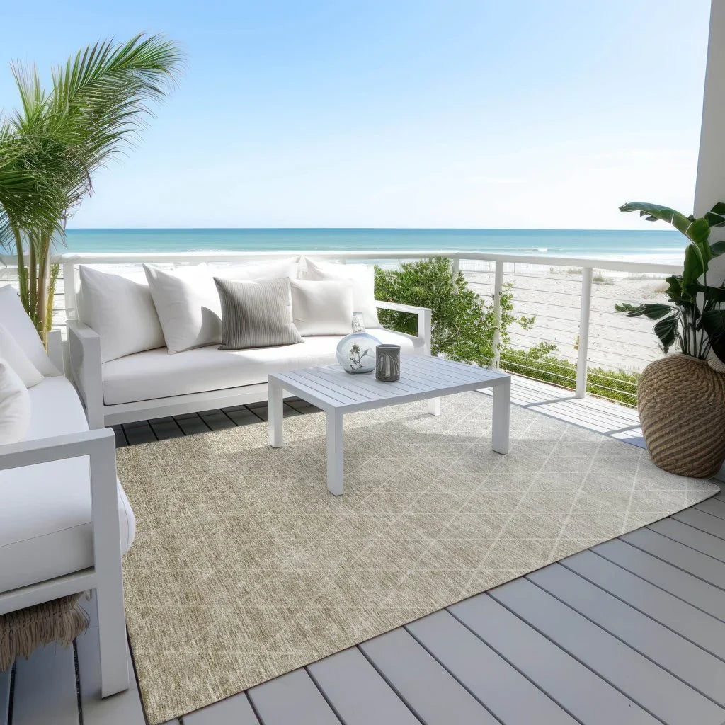 LOOMLAN Rugs Soleya Brown Washable Indoor-Outdoor Rug