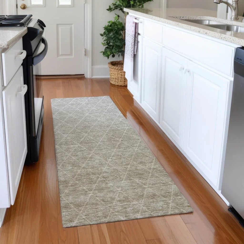 LOOMLAN Rugs Soleya Brown Washable Indoor-Outdoor Rug