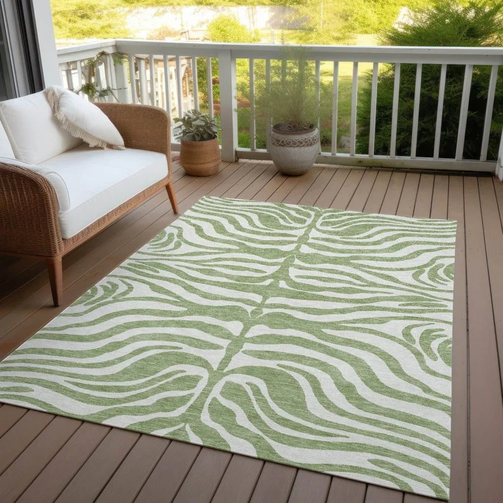 LOOMLAN Rugs Solstice Aloe Washable Indoor-Outdoor Rug