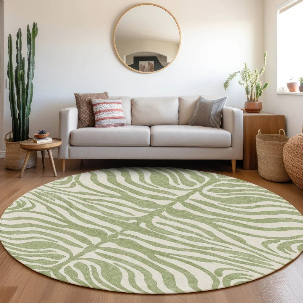 LOOMLAN Rugs Solstice Aloe Washable Indoor-Outdoor Rug