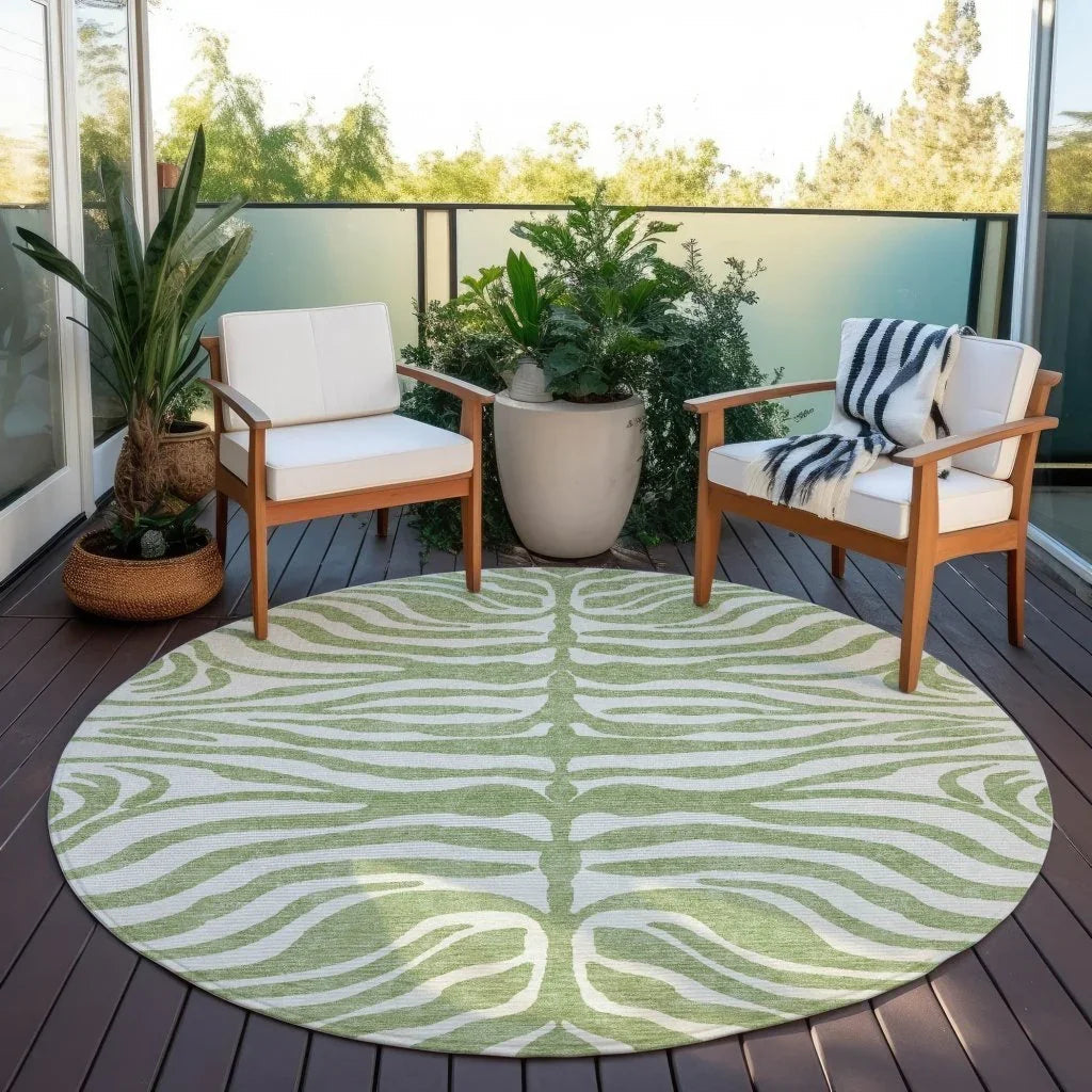 LOOMLAN Rugs Solstice Aloe Washable Indoor-Outdoor Rug