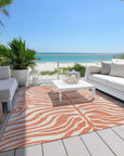 LOOMLAN Rugs Solstice Coral Washable Indoor-Outdoor Rug