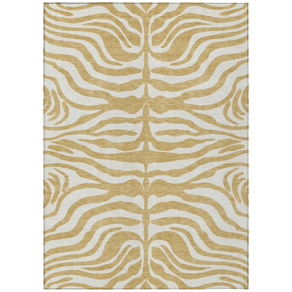 LOOMLAN Rugs Solstice Gold Washable Indoor-Outdoor Rug